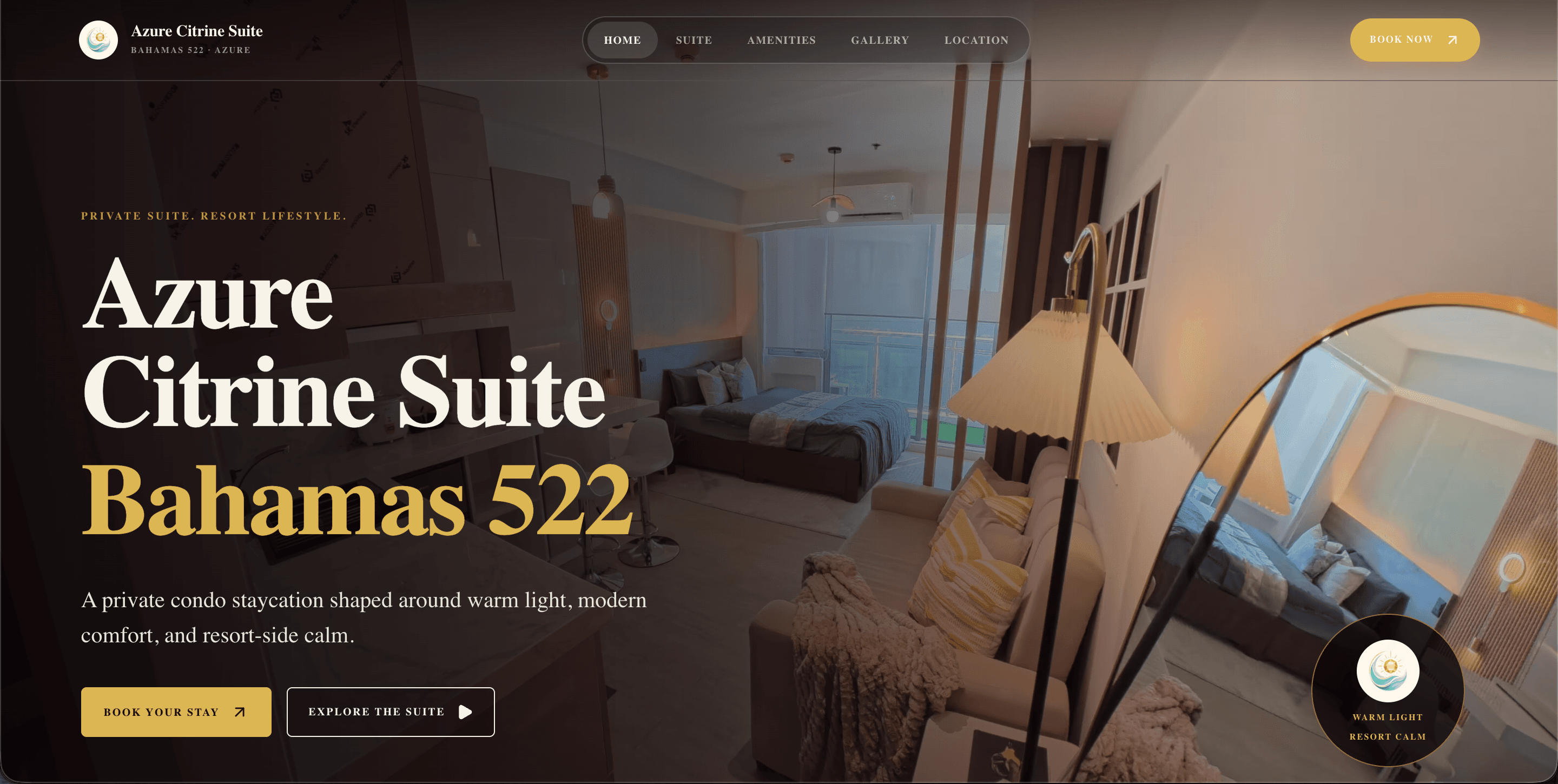 Website design for Azure Citrine Suite